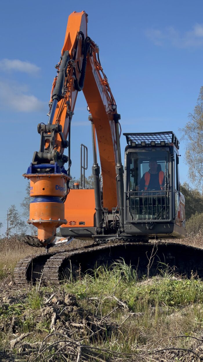 Stump drill for excavator -2